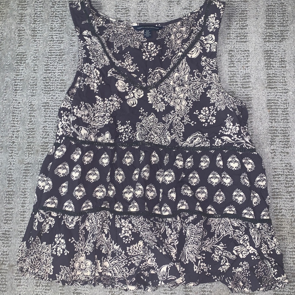 Cute Patterned Flowy Tank